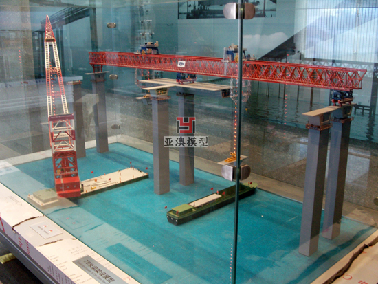 75米梁架設模型